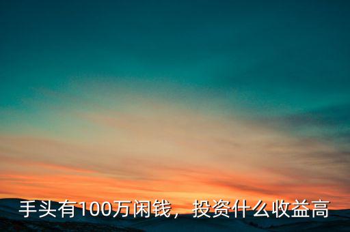 手頭有100萬閑錢，投資什么收益高