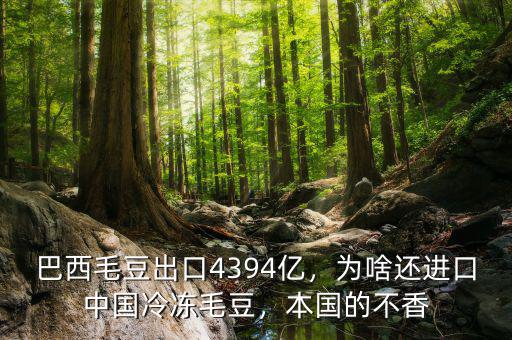 巴西毛豆出口4394億，為啥還進(jìn)口中國冷凍毛豆，本國的不香