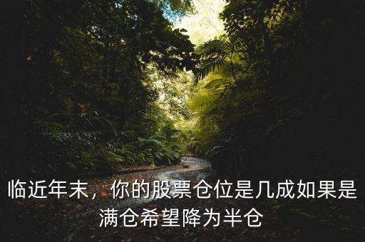 臨近年末，你的股票倉(cāng)位是幾成如果是滿倉(cāng)希望降為半倉(cāng)