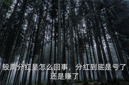 股票分紅是怎么回事，分紅到底是虧了還是賺了