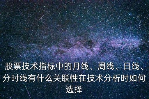 股票技術(shù)指標中的月線、周線、日線、分時線有什么關(guān)聯(lián)性在技術(shù)分析時如何選擇