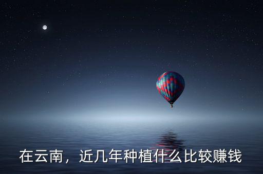 在云南，近幾年種植什么比較賺錢