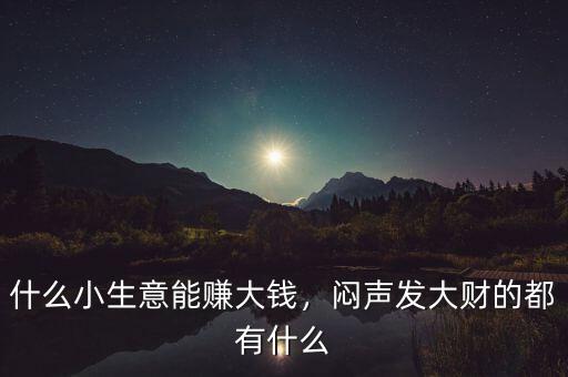 什么小生意能賺大錢，悶聲發(fā)大財?shù)亩加惺裁? class=