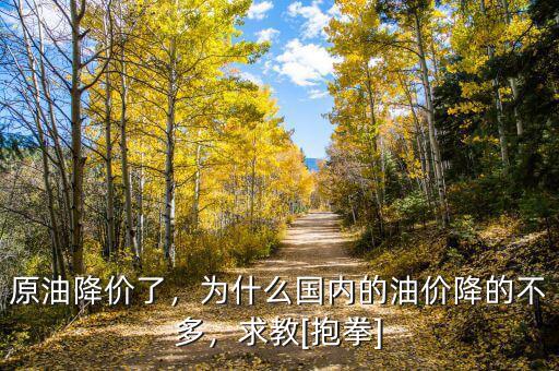 原油降價(jià)了，為什么國(guó)內(nèi)的油價(jià)降的不多，求教[抱拳]
