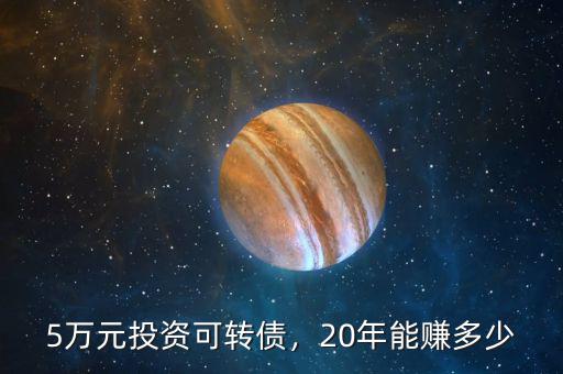 5萬(wàn)元投資可轉(zhuǎn)債，20年能賺多少