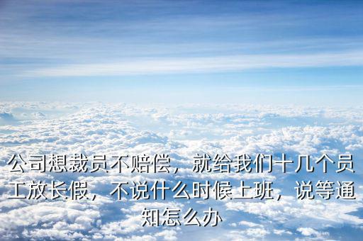 公司想裁員不賠償，就給我們十幾個員工放長假，不說什么時候上班，說等通知怎么辦