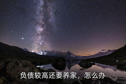 負(fù)債較高還要養(yǎng)家，怎么辦