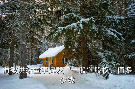 俞敏洪給董宇輝發(fā)“一股”股權(quán)，值多少錢