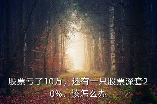 股票虧了10萬，還有一只股票深套20%，該怎么辦