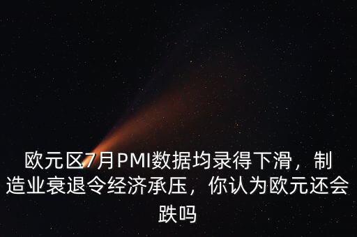 歐元區(qū)7月PMI數(shù)據(jù)均錄得下滑，制造業(yè)衰退令經(jīng)濟承壓，你認為歐元還會跌嗎