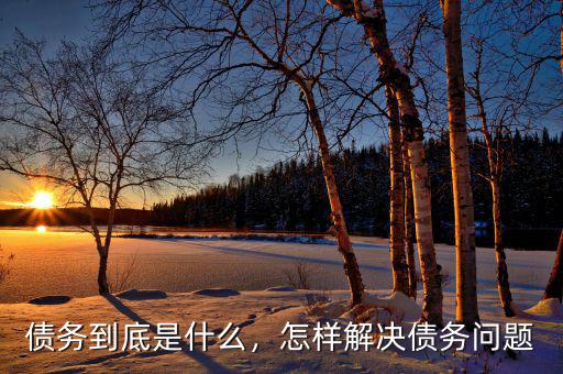 債務(wù)到底是什么，怎樣解決債務(wù)問題