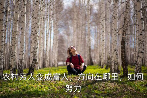 農(nóng)村窮人變成富人，方向在哪里，如何努力