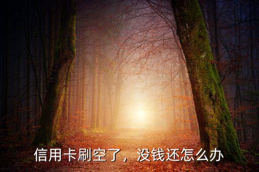 信用卡刷空了，沒錢還怎么辦