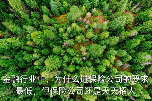 金融行業(yè)中，為什么進(jìn)保險(xiǎn)公司的要求最低，但保險(xiǎn)公司還是天天招人