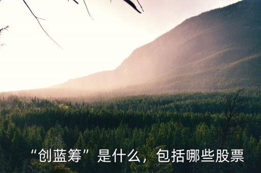 “創(chuàng)藍(lán)籌”是什么，包括哪些股票