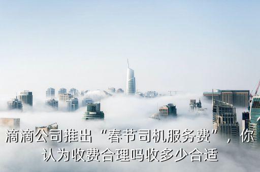 滴滴公司推出“春節(jié)司機服務費”，你認為收費合理嗎收多少合適