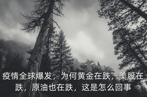 疫情全球爆發(fā)，為何黃金在跌，美股在跌，原油也在跌，這是怎么回事