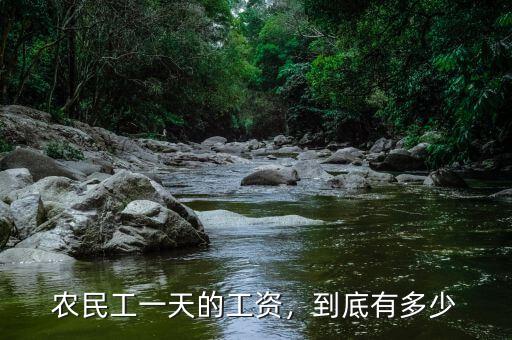 農(nóng)民工一天的工資，到底有多少