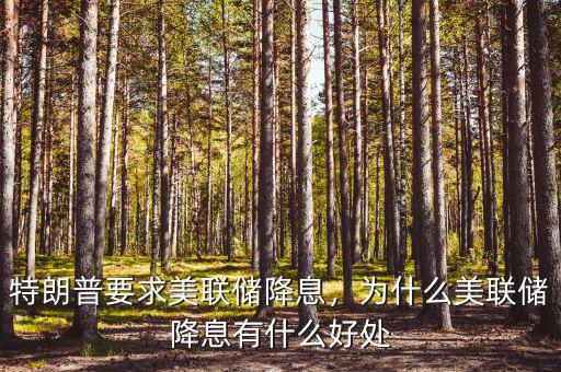 特朗普要求美聯(lián)儲(chǔ)降息，為什么美聯(lián)儲(chǔ)降息有什么好處
