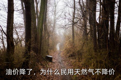 油價(jià)降了，為什么民用天然氣不降價(jià)