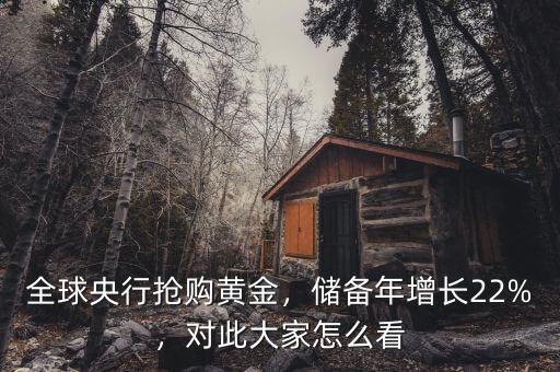 全球央行搶購黃金，儲備年增長22%，對此大家怎么看