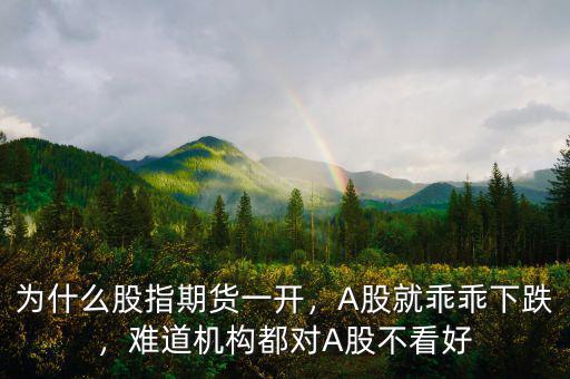 為什么股指期貨一開，A股就乖乖下跌，難道機(jī)構(gòu)都對A股不看好
