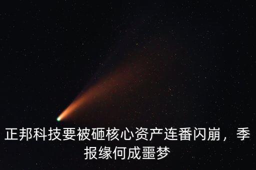正邦科技要被砸核心資產(chǎn)連番閃崩，季報(bào)緣何成噩夢(mèng)