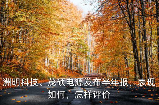 洲明科技、茂碩電源發(fā)布半年報，表現(xiàn)如何，怎樣評價