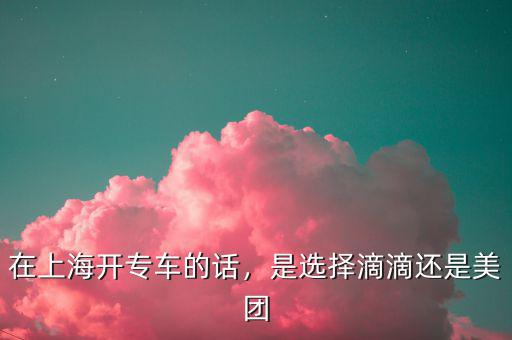 在上海開(kāi)專車的話，是選擇滴滴還是美團(tuán)