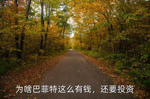 為啥巴菲特這么有錢，還要投資