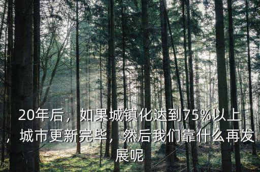 20年后，如果城鎮(zhèn)化達(dá)到75%以上，城市更新完畢，然后我們靠什么再發(fā)展呢