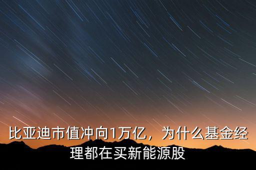 比亞迪市值沖向1萬(wàn)億，為什么基金經(jīng)理都在買新能源股