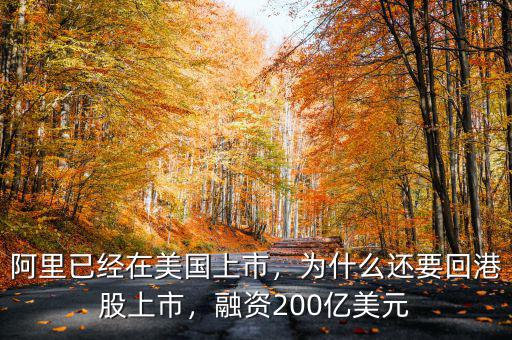 阿里已經(jīng)在美國上市，為什么還要回港股上市，融資200億美元