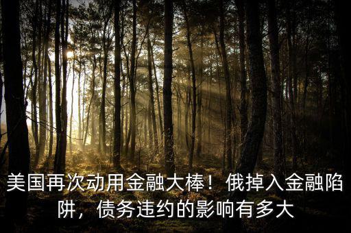 美國(guó)再次動(dòng)用金融大棒！俄掉入金融陷阱，債務(wù)違約的影響有多大