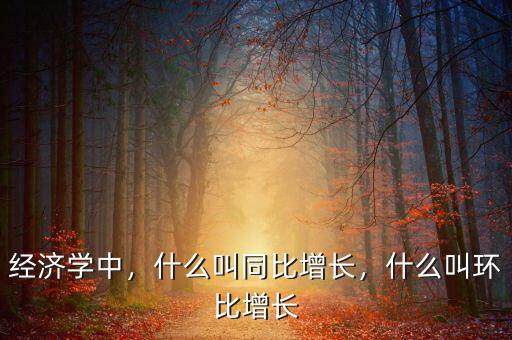 經(jīng)濟學中，什么叫同比增長，什么叫環(huán)比增長