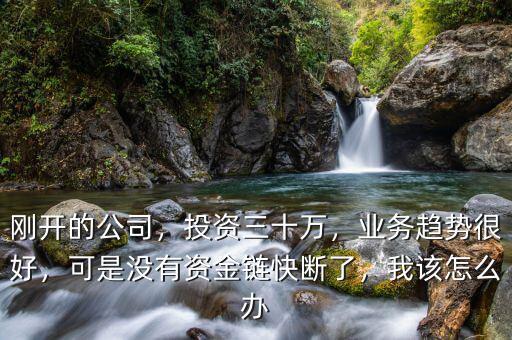 剛開的公司，投資三十萬(wàn)，業(yè)務(wù)趨勢(shì)很好，可是沒(méi)有資金鏈快斷了，我該怎么辦