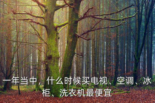一年當中，什么時候買電視、空調(diào)、冰柜、洗衣機最便宜