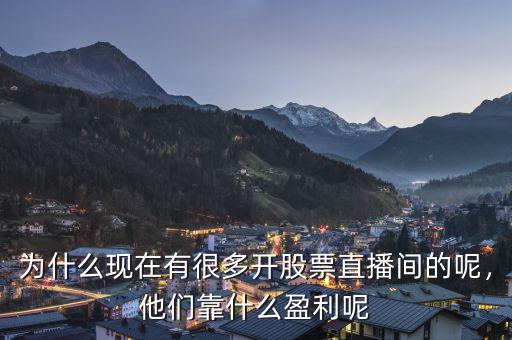 為什么現(xiàn)在有很多開股票直播間的呢，他們靠什么盈利呢