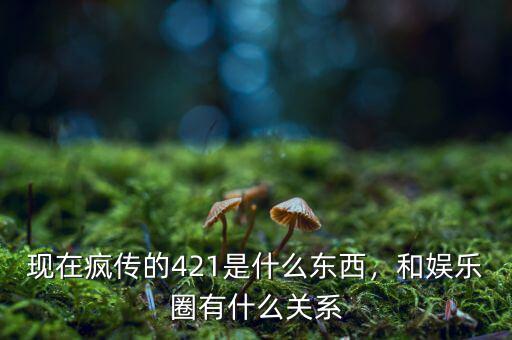 現(xiàn)在瘋傳的421是什么東西，和娛樂圈有什么關(guān)系