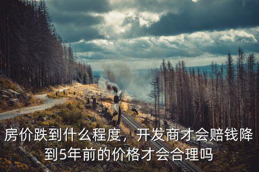房價(jià)跌到什么程度，開發(fā)商才會(huì)賠錢降到5年前的價(jià)格才會(huì)合理嗎