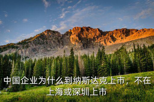 中國企業(yè)為什么到納斯達(dá)克上市，不在上海或深圳上市