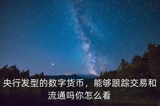 央行發(fā)型的數(shù)字貨幣，能夠跟蹤交易和流通嗎你怎么看