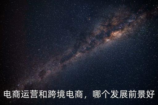 電商運(yùn)營(yíng)和跨境電商，哪個(gè)發(fā)展前景好