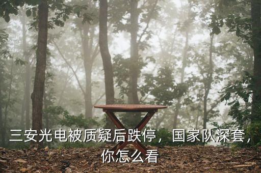 三安光電被質(zhì)疑后跌停，國家隊(duì)深套，你怎么看