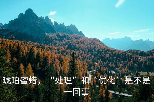 琥珀蜜蠟，“處理”和“優(yōu)化”是不是一回事