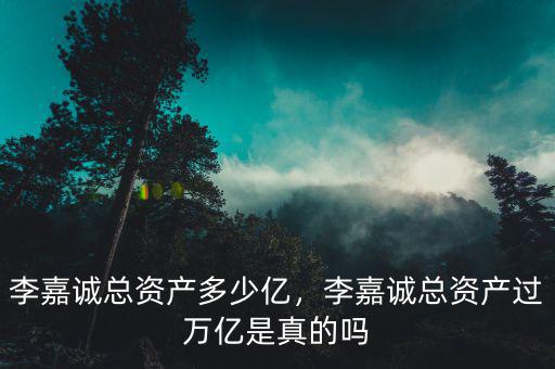 李嘉誠總資產(chǎn)多少億，李嘉誠總資產(chǎn)過萬億是真的嗎