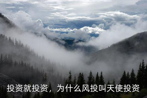 投資就投資，為什么風投叫天使投資