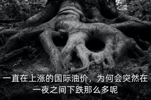 一直在上漲的國(guó)際油價(jià)，為何會(huì)突然在一夜之間下跌那么多呢