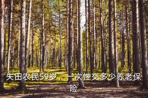 失田農(nóng)民59歲，一次性交多少養(yǎng)老保險