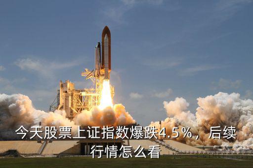 今天股票上證指數(shù)爆跌4.5％，后續(xù)行情怎么看